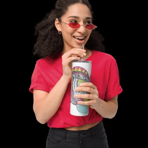 Dahlia Tumbler by Momma Balisti - 20oz Stainless Steel Tumbler @MommaBalisti - Picture 3 of 4